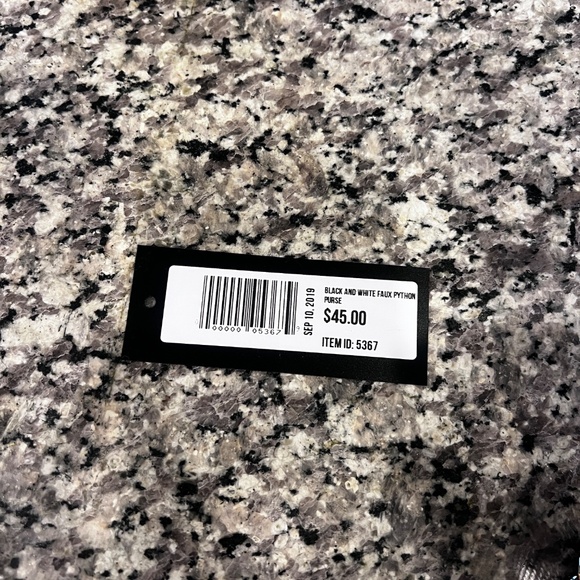 Black & White Faux Python Purse - Picture 7 of 8